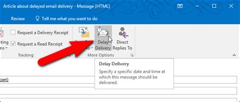 How To Schedule Or Delay Sending Email Messages In Outlook