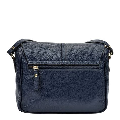 Navy Leather Shoulder Bag Brandalley