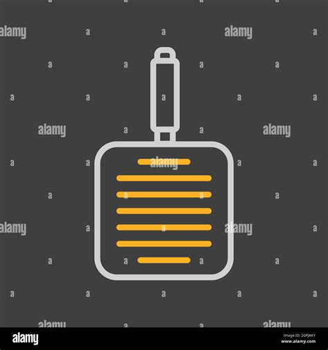 Grill Pan Vector Icon Kitchen Appliance Stock Vector Image Art Alamy