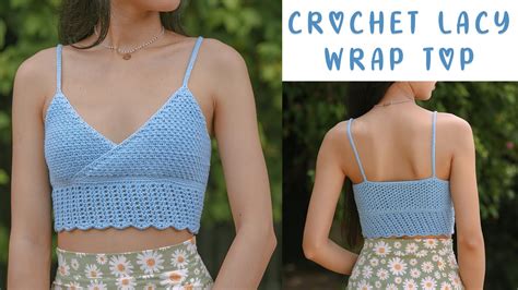 Easy Crochet Lacy Wrap Top Tutorial Chenda Diy Youtube