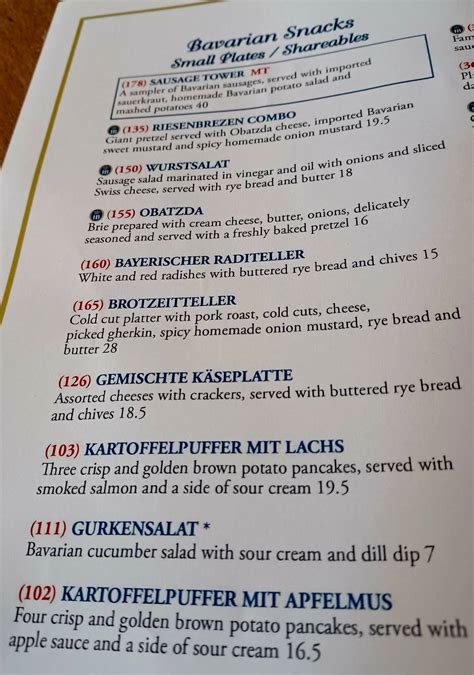 Menu at Hofbrauhaus Las Vegas pub & bar, Las Vegas, Paradise Rd