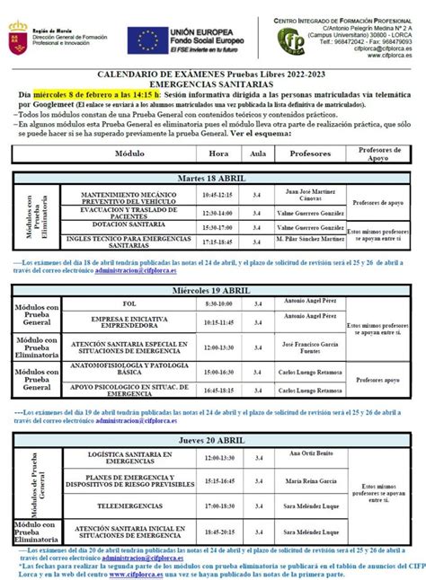 Ex Menes T Cnico Emergencias Sanitarias Pdf Colegios M Laga