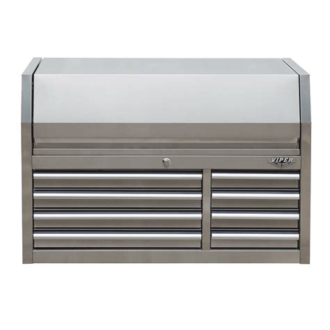 Premium Series 41 Inch 8 Drawer Top Chest Stainless Steel Viper Tool