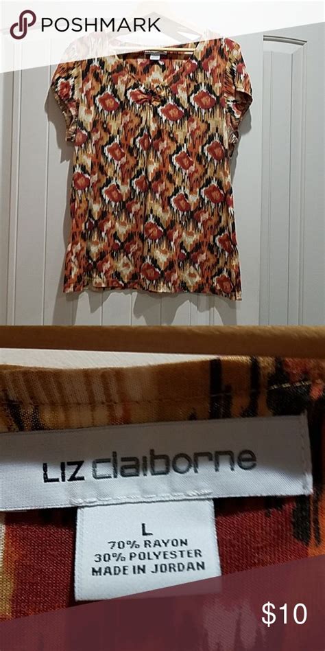 Geo Print Liz Claiborne Blouse