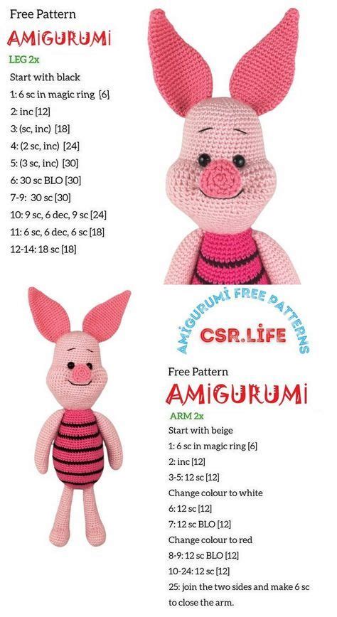 Cartoon Character Piglet Amigurumi Free Pattern Artofit