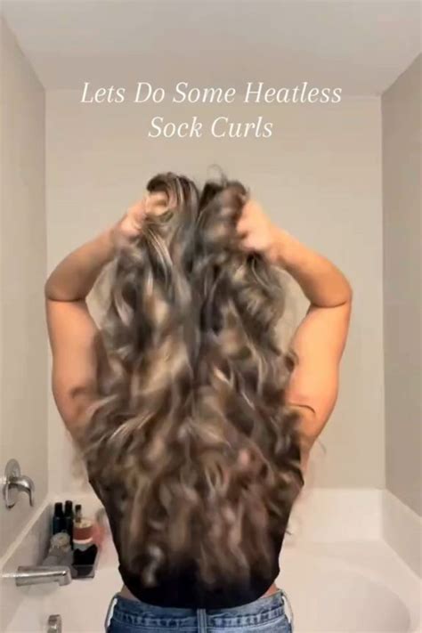 Socks Heatless Curls Tutorial Hairhack Beauty Hairstyle Longhair