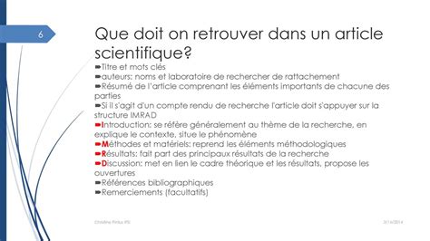 Lécriture Dun Article Scientifique Ppt Télécharger