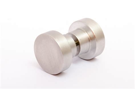 Dot Shower Door Knob Brushed Aluminium