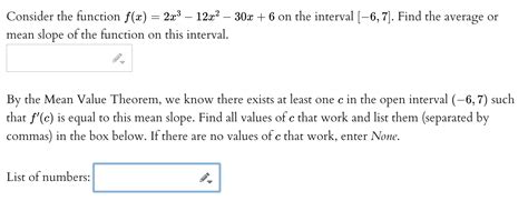 Solved Consider The Function Fx2x3−12x2−30x6 On The