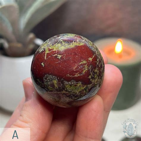 40mm Polished Dragon Bloodstone Spheres Eerie Mineral Co