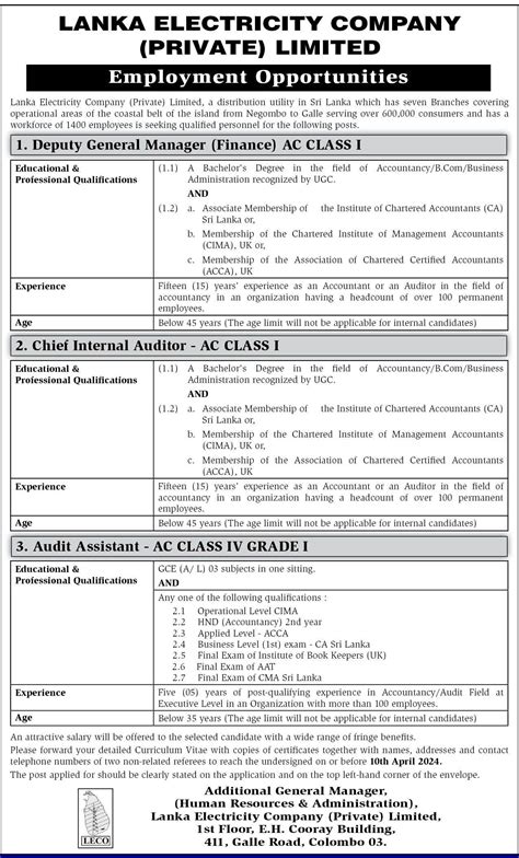 Deputy General Manager Finance Chief Internal Auditor Audit