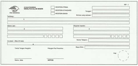 Contoh Formulir Pengiriman Uang 55 Koleksi Gambar