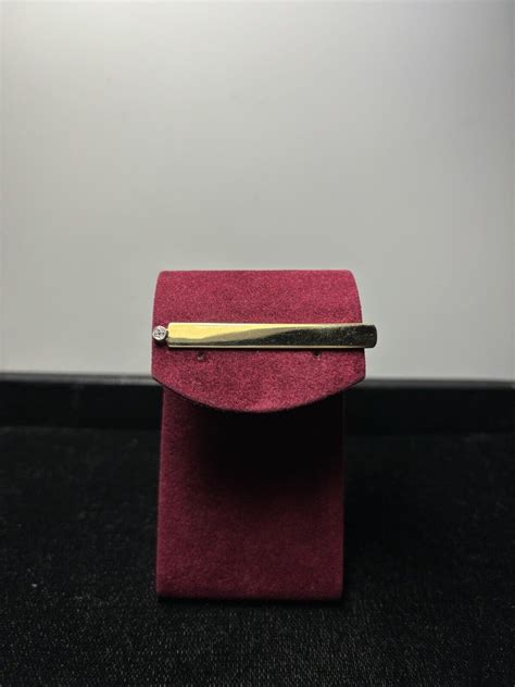 K Yellow Gold Tiffany Co Diamond Tie Clip Gem