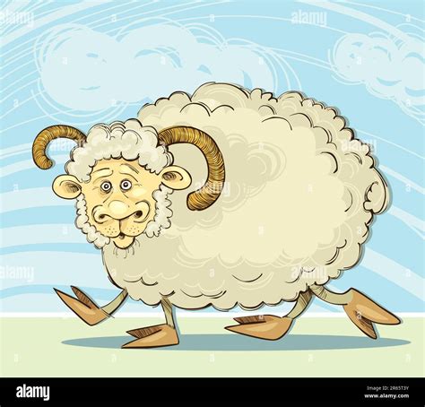 Illustration of funny surprised ram Stock Vector Image & Art - Alamy