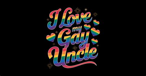 I Love My Gay Uncle Proud Niece Nephew Heart LGBT Pride Lgbt Pride