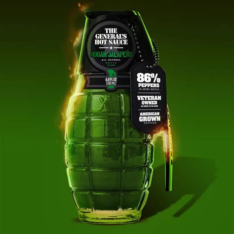 The Generals Hot Sauce Super 6 American Grown Veteran Owned 6 Pack 6 Botellas De 6 Fl Oz Todo