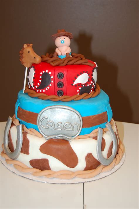 Cowboy Baby Shower Cake - CakeCentral.com