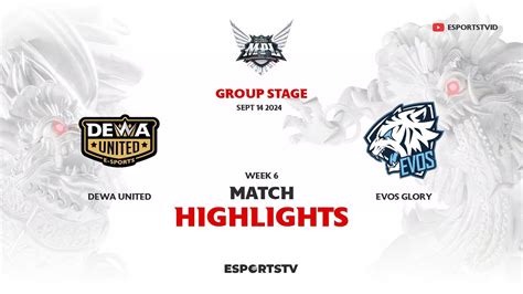 Dewa United Vs Evos Glory Highlights Mpl Id S Evos Vs Dewa