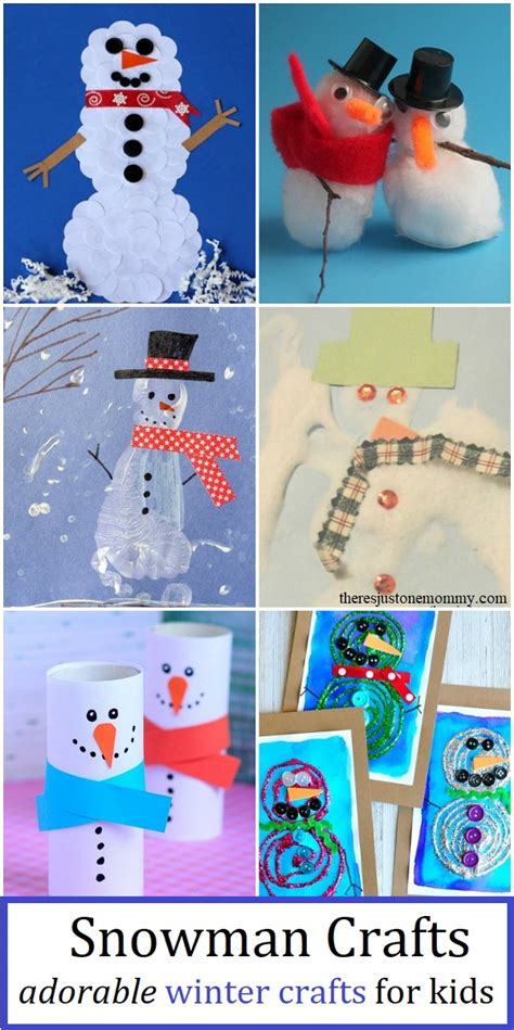 20 Snowman Crafts for Kids | There's Just One Mommy