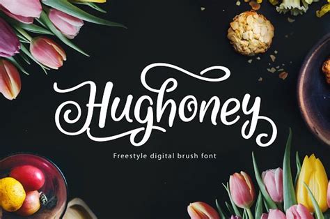 Hughoney时尚花式英文字体素材 窝窝素材站