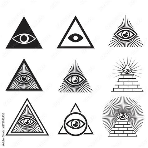 Egyptian pyramids icon set in flat and line style Stock Vector | Adobe ...