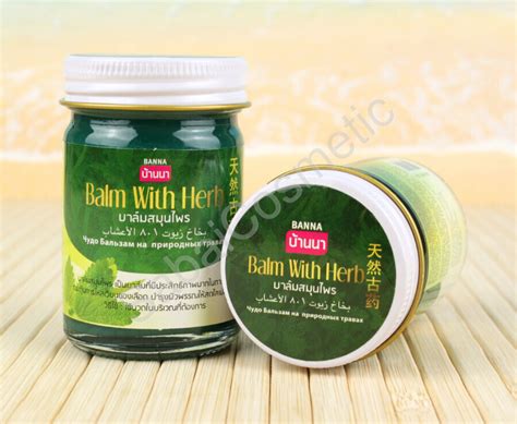 Тайский зеленый бальзам Banna Green Balm With Herb, 50g купить