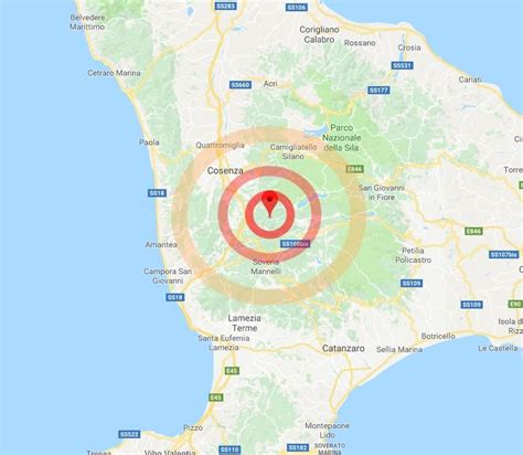 Scossa Di Terremoto In Calabria Sisma Nettamente Avvertito A Cosenza