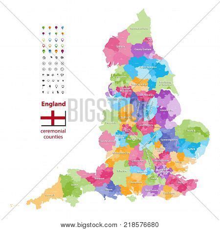 Vector Map England Vector & Photo (Free Trial) | Bigstock