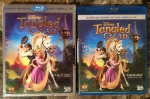 Tangled Blu Ray D Dvd Digital Disc Set W Lenticular