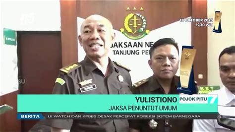 Jurnalis Nurhadi Terima Restitusi Dari Terpidana Polisi POJOK PITU JTV