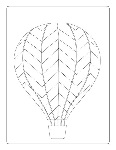 Pages de coloriage de montgolfière pour les enfants avec une feuille de