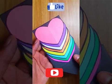 Diy Rainbow Heart Waterfall Card Pull Me Waterfall Card Best Gift