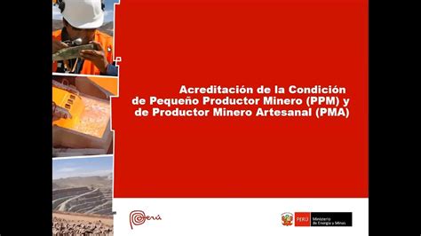 Acreditaci N De La Condici N De Peque O Productor Minero Ppm Y