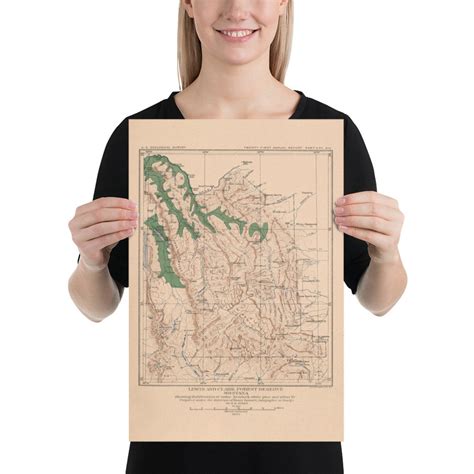 Old Lewis and Clark National Forest Map 1900 Vintage Montana - Etsy