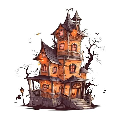 Premium Vector | Cartoon haunted house