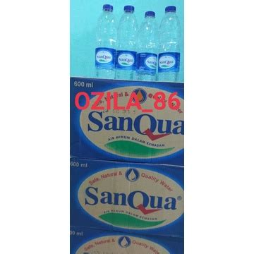 Jual Air Minum SanQua Botol 600ml Shopee Indonesia