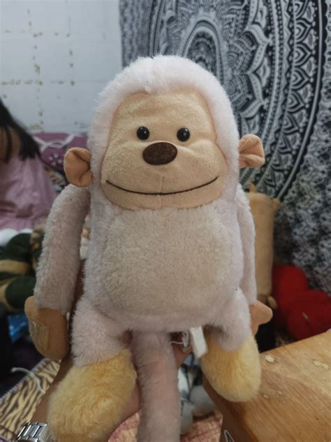 Pink Monkey Stuffed Toy Plushie On Carousell