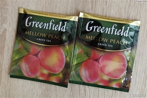 Чай в пакетиках Гринфилд (Greenfield) Mellow peach - «Лёгкий зелёный ...