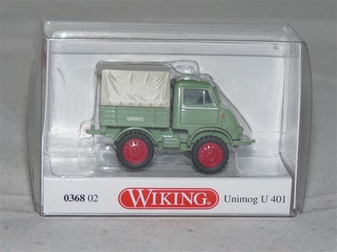 wiking 036802 Unimog U 401 hellgrün 1 87 NEU OVP Modellautos