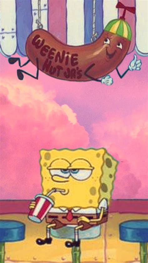 Spongebob Drinking Kelp Shake Spongebob And Patrick Aesthetic Hd Phone Wallpaper Pxfuel