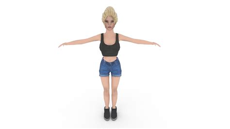 3d Low Poly Female Girl Turbosquid 2058692