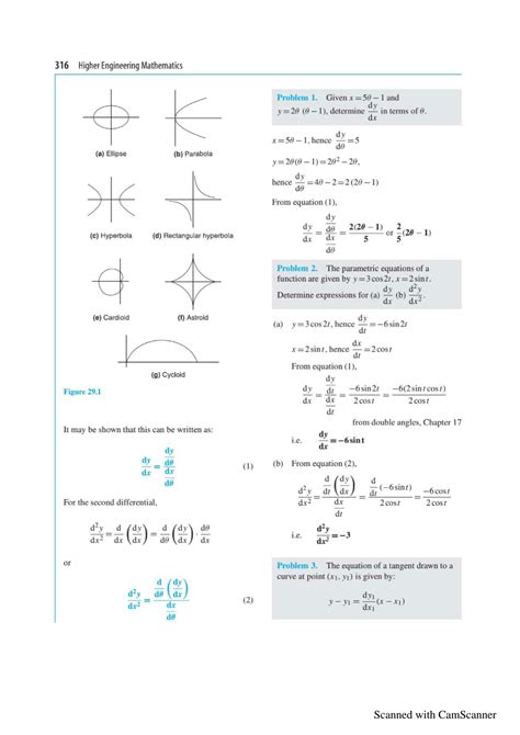 Solution Differentiation Of Parametric Equations Studypool