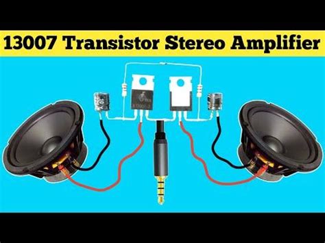 13007 Transistor Stereo Amplifier Powerful Stereo Amplifier