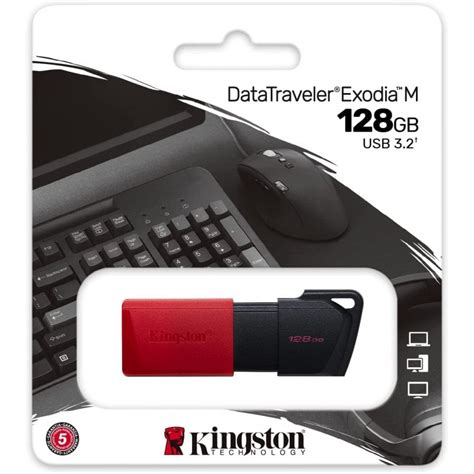 Kingston DataTraveler Exodia M Unidad Flash USB 128GB USB 3 2 Negro