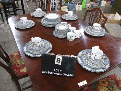 LOT: TOGNANA ITALY PORCELAIN DINING SET W/ FLORAL BERRIES PATTERN- 54 ...