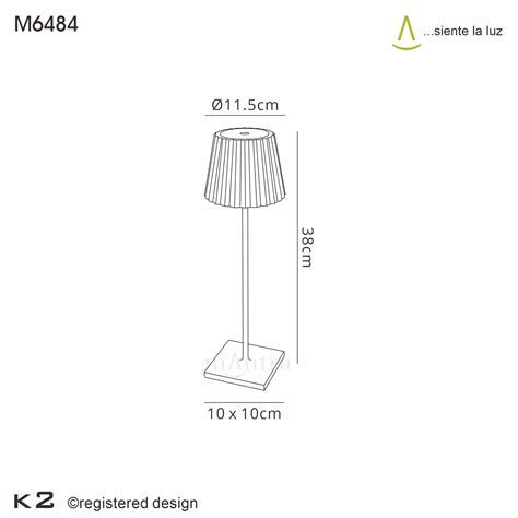 M6484 K2 Mantra Fusion K2 Table Lamp 2 2W LED Yellow Inspired