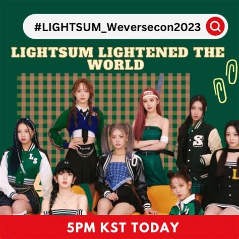 LIGHTSUM Charts On Twitter Weverse Con LIVE PLAY Later Today At