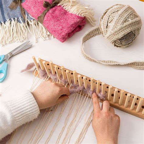 Large Traditional Peg Loom - 3 Rows of Holes - 90cm Length