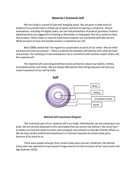 Material Self Understanding The Sel General Psychology Studocu