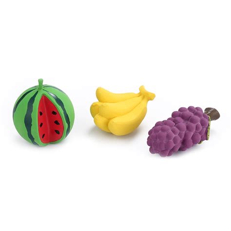 【available】 1pc Dog Chew Toy Fruit Squeak Toy For Cat Pets Plush